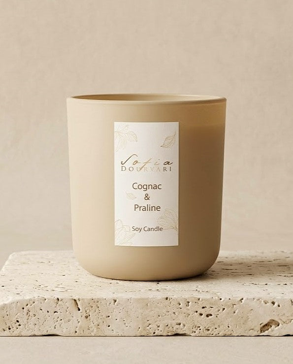 Cognac & Praline Soy Scented Candle 200g