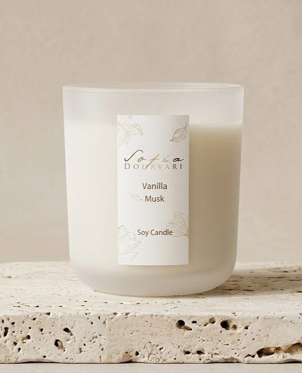 Vanilla Musk Soy Scented Candle 200g