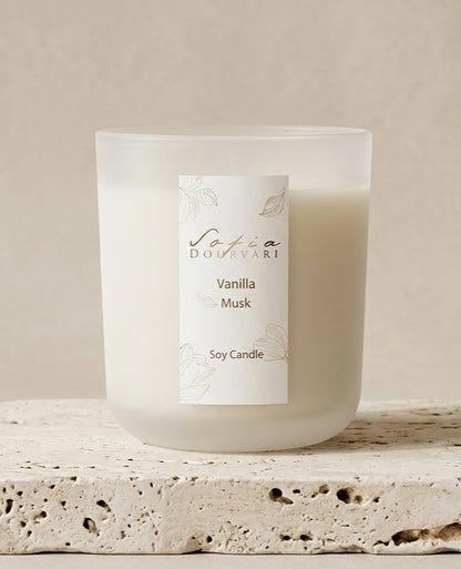 Vanilla Musk Soy Scented Candle 200g